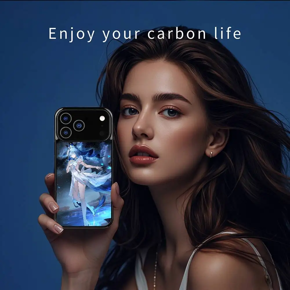 حافظة لهاتف آيفون 17 16 15 14 13 12 11 Pro Max Mini Plus مرآة صلبة Funda