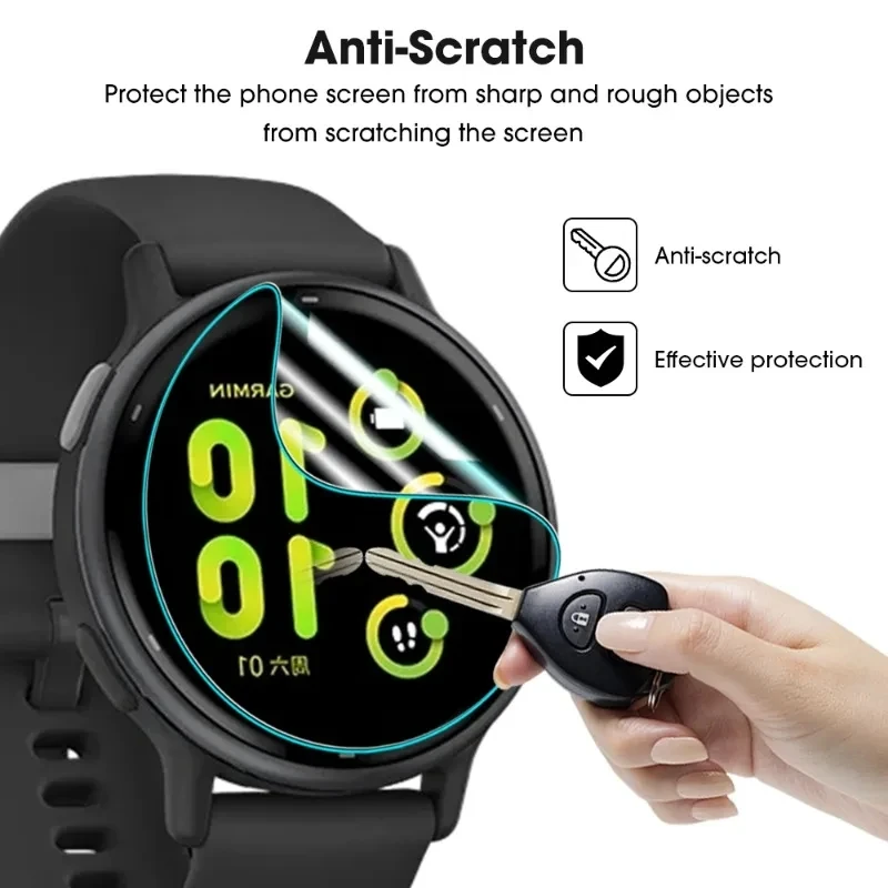 Screen Protector Compatible for Garmin VivoActive 5 Garmin Vivoactive 4S 4 3 Film Foil Hydrogel Protective