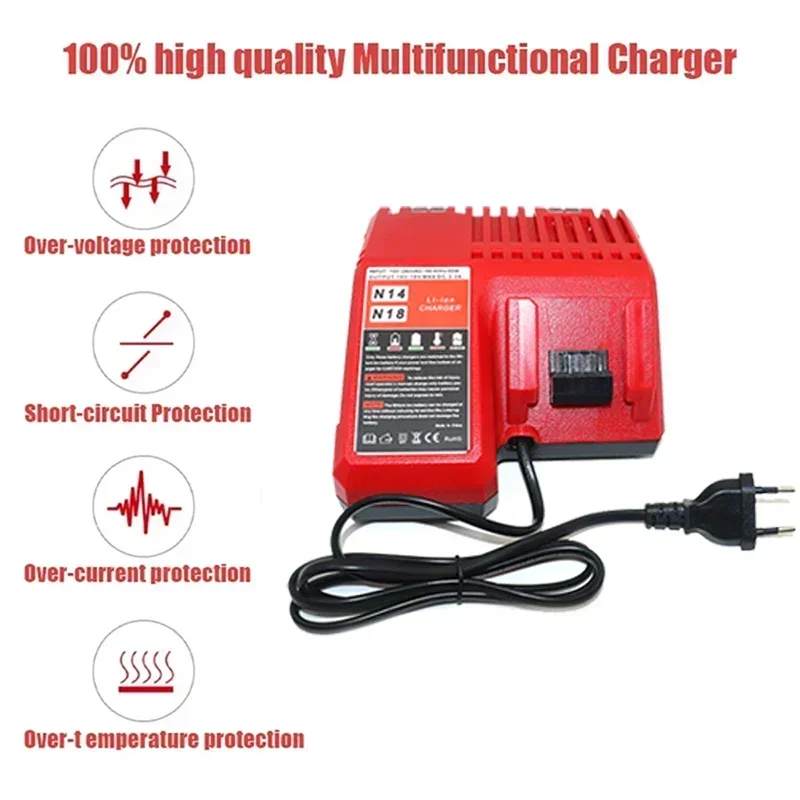 for Milwaukee 18V 12.0Ah Replacement M18 XC Lithium Battery 48-11-1860 48-11-1850 48-11-1840 48-11-1820 Power Tool Battery