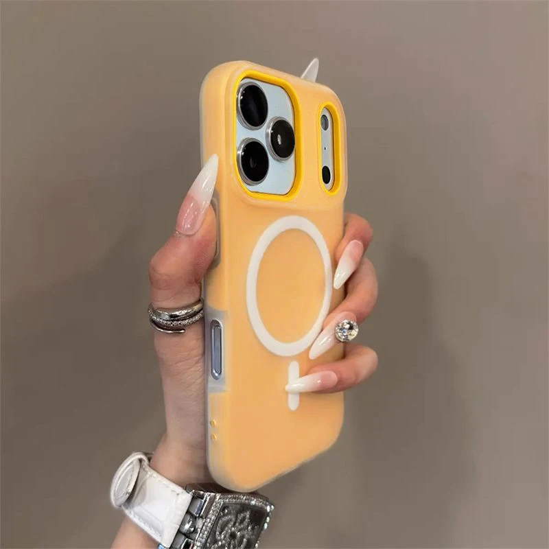 2-in-1-Gelee-Magnethülle für kabelloses Laden für iPhone 17, 16, 15, 14, 13, 12, 11 Pro Max Air für Apple 16 15 14 Plus, stoßfeste Abdeckung