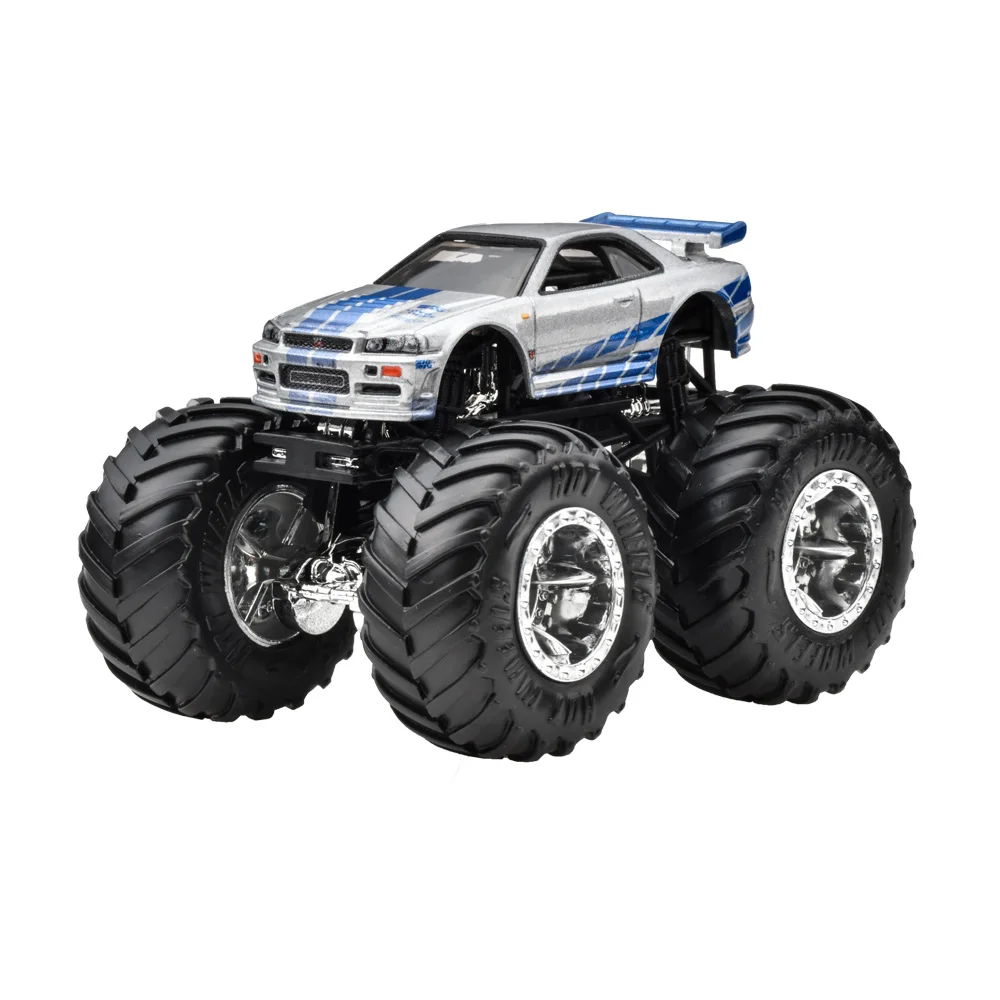 Hot Wheels-Rápido e Furioso Nissan Skyline Monster Trucks Diecast Alloy Car Model Brinquedos, Escala 1:64, 24-FYJ44-HWC72