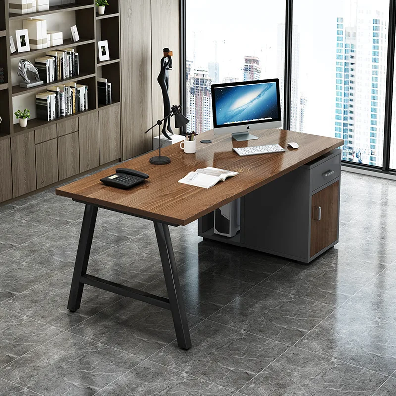 

Home Office Desk Simple Modern Desktop Computer Table Basic Employee Workstation escrivaninha Office Furniture