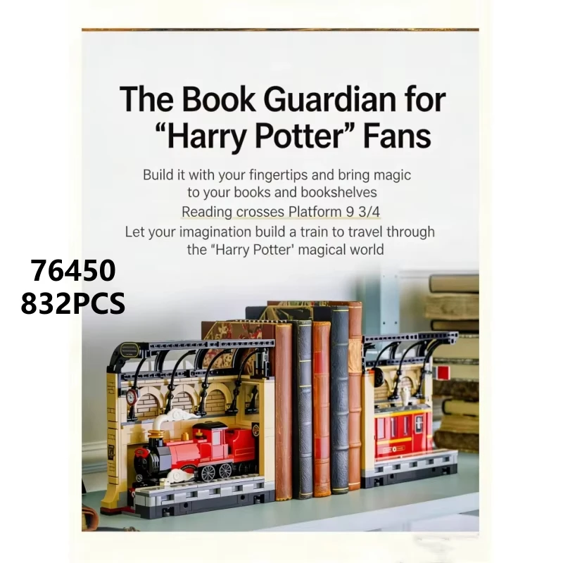 Hogwarts Express Train Building Blocks Assembling Toys for Boys Adult Birthday Gifts Family Bookshelf decoration view 6