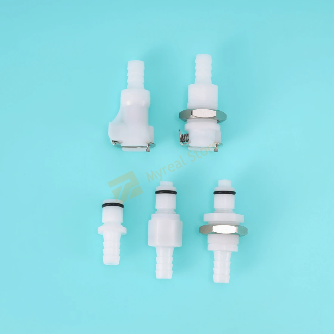 3/8 POM Medical Panel Mount Female Quick Disconnect Coupling Hose Barb Air Water CPC Connectors