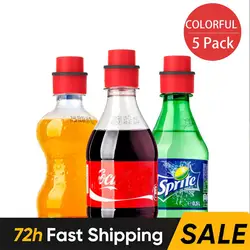 5pcs Red/Blue/Yellow Press Type Aerated Soda Sealer Soda Beverage Soda Soda Beverage Cola Stopper Protector Carbonated Holder