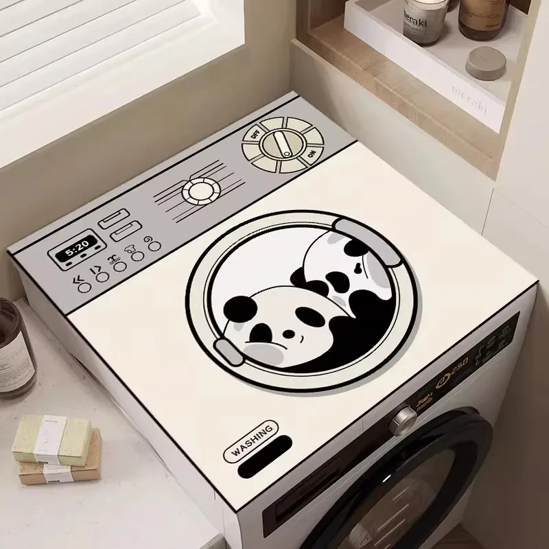 VIKAMA Cartoon Animal Drying Mat, Multi-scene for Washing Machine & Sink Top, Non-slip & Water Absorbent, Home Decoration