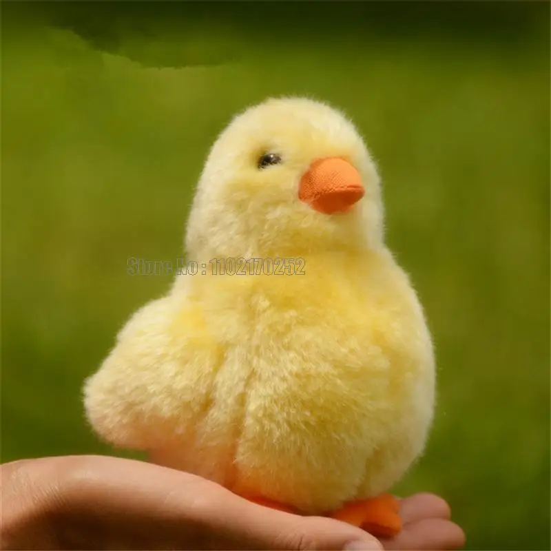 11cm Cute Chick Doll Simulation Lovely Yellow Chicken Soft Animal Mini Stuffed Plush Kids Christmas Gift Toy