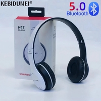 Stereo P47 Headset Bluetooth 5.0 Folding Series Wireless Sports Game Music Headphone Support SD Card with Mic For iPhone Xiaomi