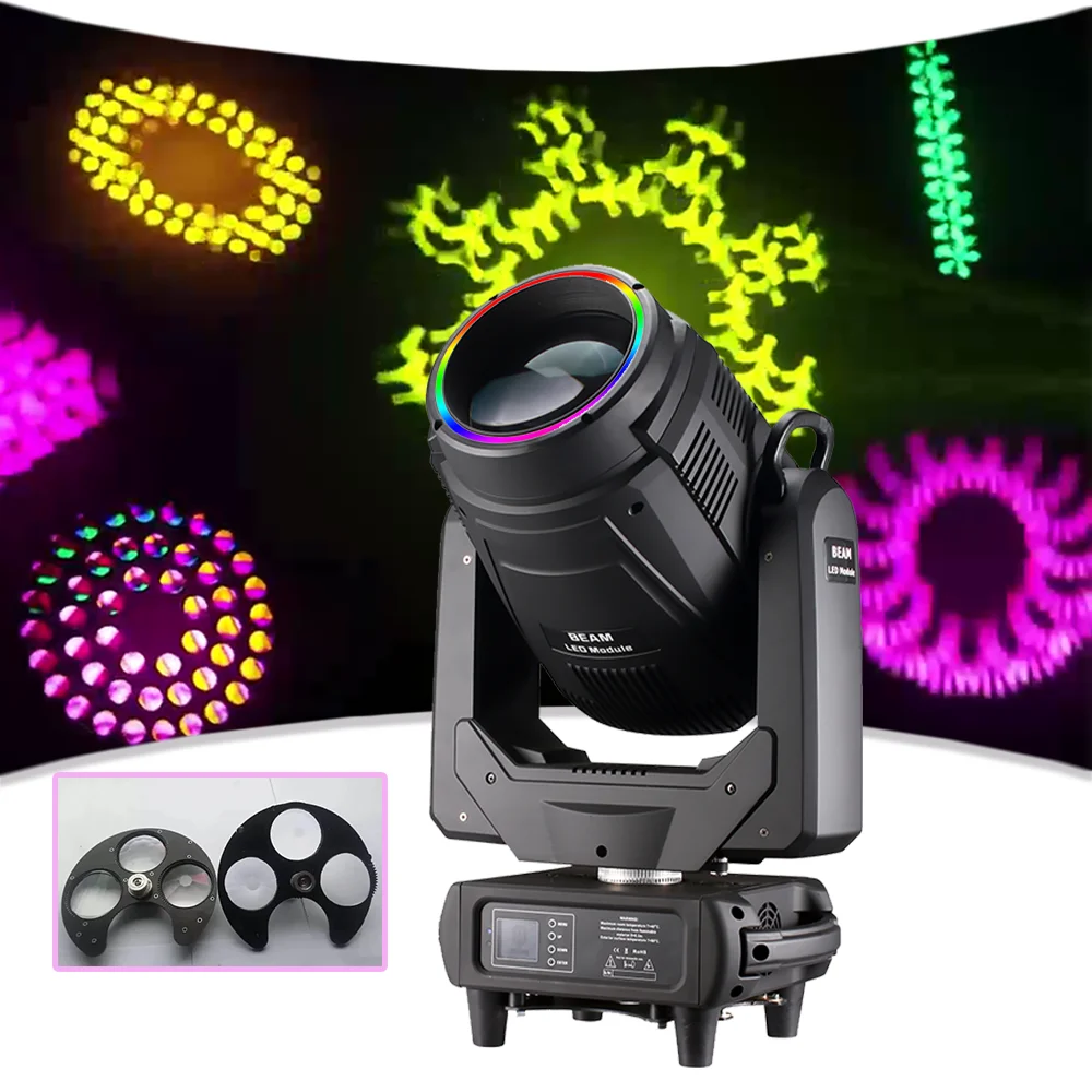 LED 450W Beam Moving head light with dual prism wheel High brightness Rainbow frost gobo effect for concert Performance stage