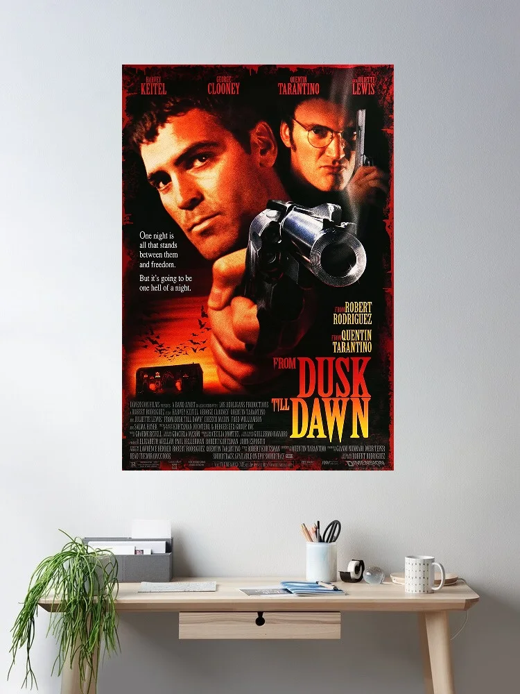 From Dusk Till Dawn Movie Art Print Canvas Poster, Living Room Decor, Home Wall Picture