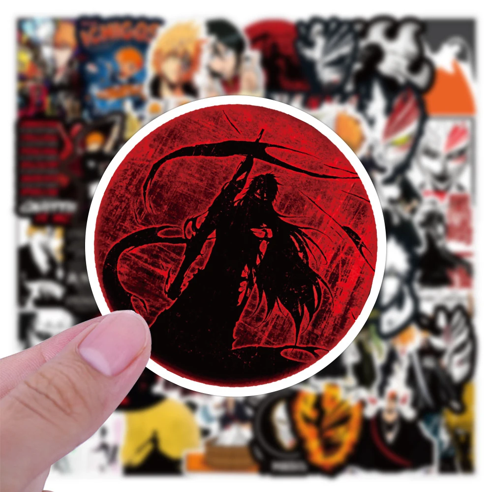 10/30/50szt Cool Anime BLEACH Cartoon Stickers Kurosaki Ichigo Orihime Decal DIY Walizka Telefon Laptop Samochód Kuchiki Rukia Naklejka