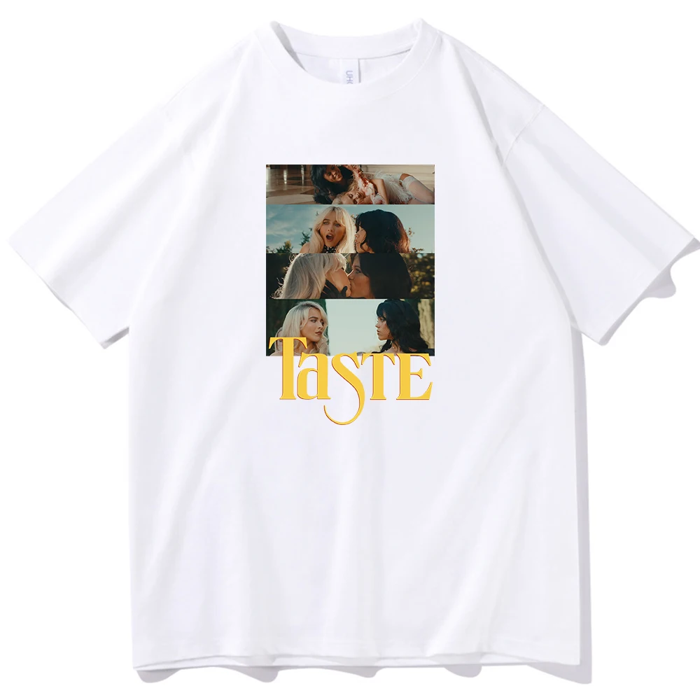 Sabrina Carpenter Taste Short n\' Sweet T-shirt O-Neck Short Sleeve Shirts Fans Gift