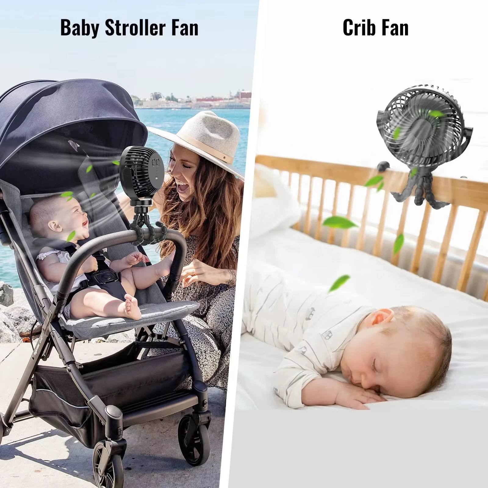 

Fan for Cart Stroller Fans Portable Outdoor Fan Clip On for Baby USB Rechargeable Handheld Electric Fan for Home 3 Speeds Fans