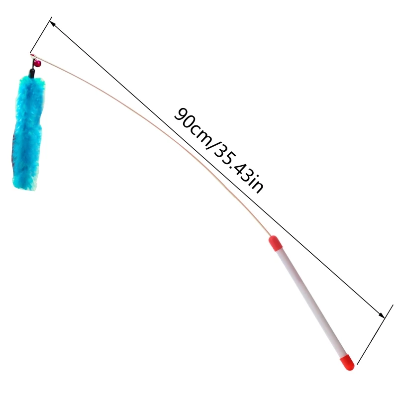 for Cat Feather Toy 90cm Wand Teaser with Interactive Catcher Teaser