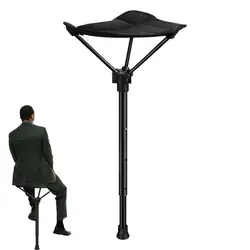 Outdoor Portable Telescopic Stool Mini Fishing Single Leg Chair Seat Height Adjustable Seat For Camping Hiking Travel Accessory