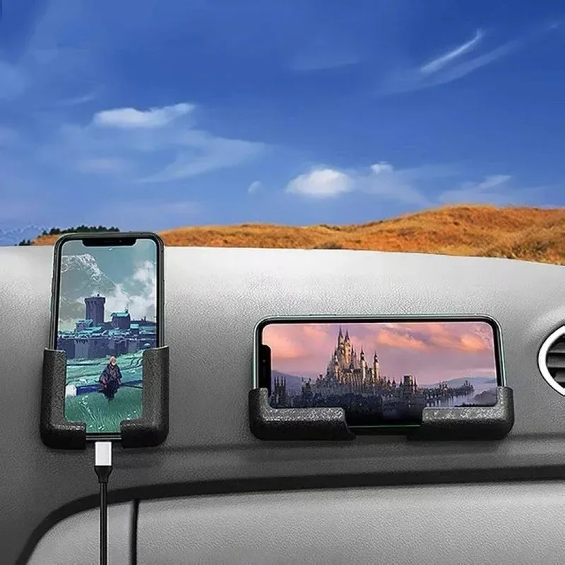 Self-adhesive Multifunction Car Phone Mount Cell Phone Holder Lightness Portability Decoration Stand Auto Interior Accessories