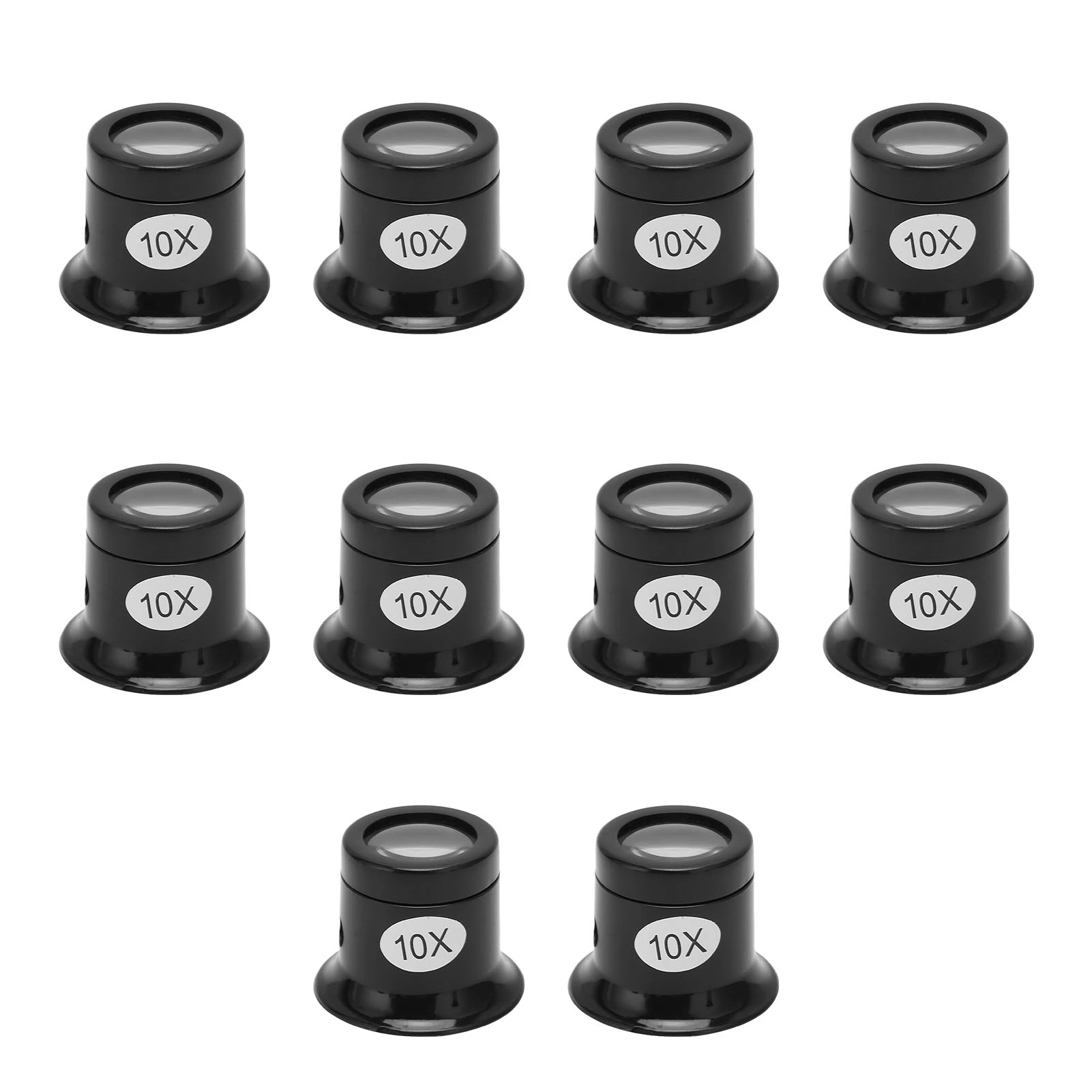 

10PCS 10X Watchmaker Loupe Profession Optical Lens Portable Jewelers Loupe 10X Eyepiece for Watch Repair Picture Jewelry