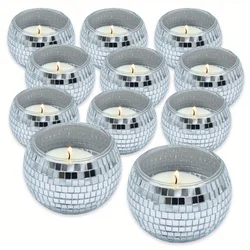 Disco Hall Candle Holder, Glass Candle Holder, Flower Pot Tea Lamp, Used for Wedding Party Decoration (excluding Candles)