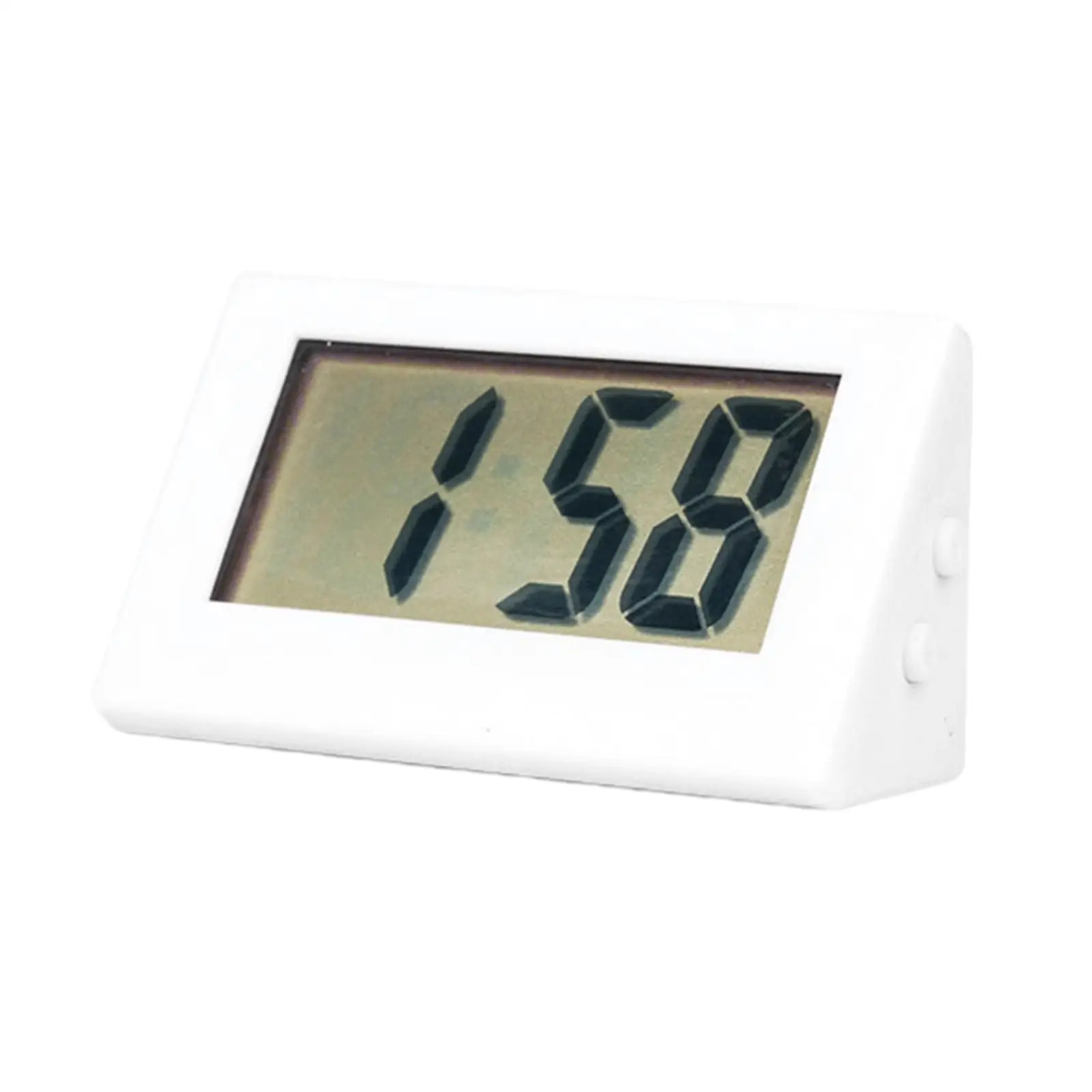 Mantel Clock LCD Display Simple Modern Mini Portable Battery Operated Mute Mode for Home Desktop Art Decor Living Room Bedroom