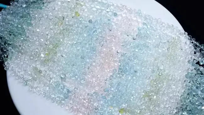 

7A Morganite drop multicolor wholesale for DIY jewelry necklace 22cm LOOSE BEADS NATURE