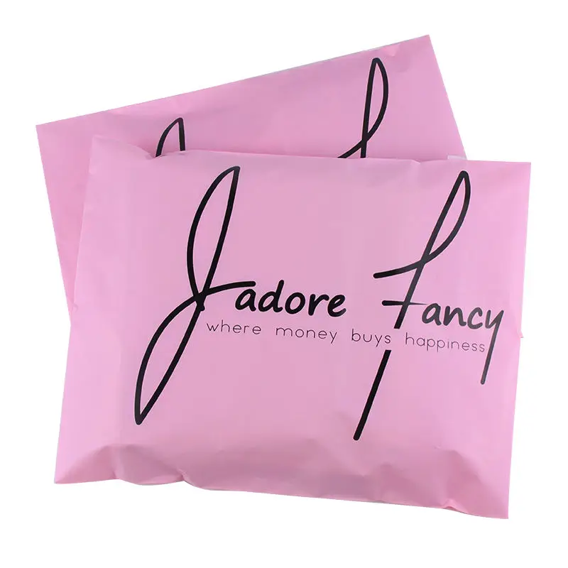 Custom Logo Printing Matte Luxury Polymailer 10*13 Plastic Clothing Packaging Poly Mailer Bag Cute Pink