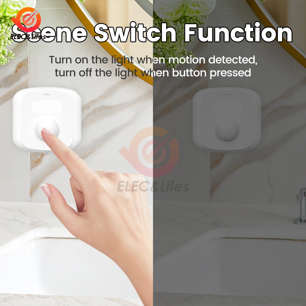 Tuya WiFi Zigbee Human Motion Sensor สมาร์ทหน้าแรก PIR Motion Sensor เครื่องตรวจจับ Light Sensor ฟังก์ชั่นสวิทช์ฉาก Smart LIfe