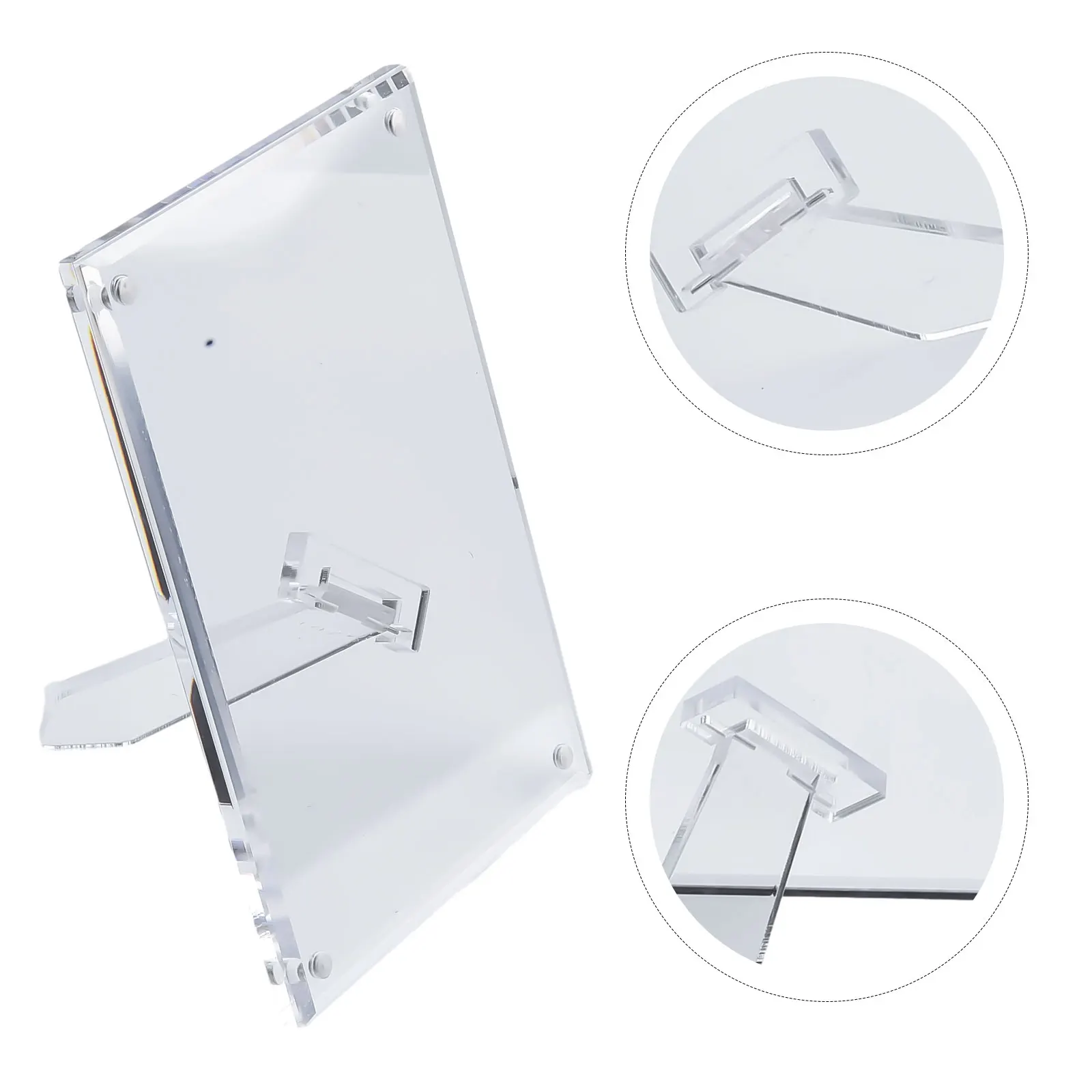 Display Stand Picture Frame Poster Picture Holder 6 /7/8/10 Inch Acrylic Frame Desktop Decor Home Decor Decoration Supplies