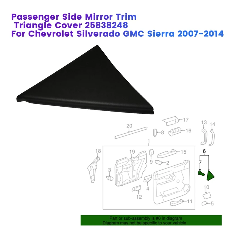 

Passenger Side Interior Mirror Trim Cover for Chevrolet Silverado New Arrivals in Stock