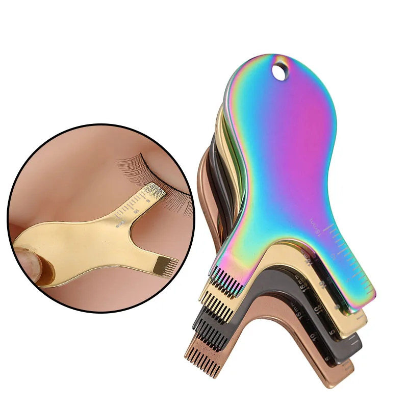 

Reuseable Stainless Steel Eyelash Brush Clean Comb Y Shape Grafted Eyelashes Brushes Lifting Curler Eye Lash Extension Perm Tool