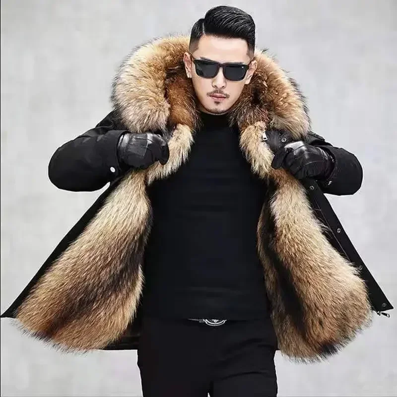 2023 New Casual Winter piumino da uomo in pelliccia di volpe cappotto da uomo cappotto abbigliamento uomo cappotto giacche invernali giacca da uomo giacca da uomo