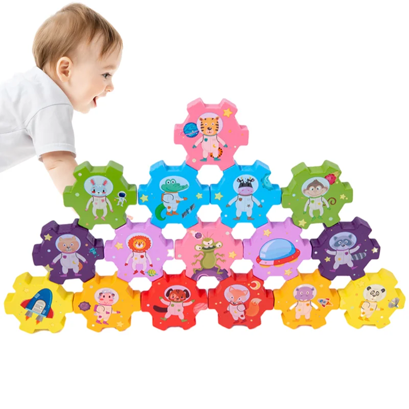 

Stacking Blocks Balance Game Tower Stacking Blocks Game Educational Colorful Child Balance Building Toy For Children's Day