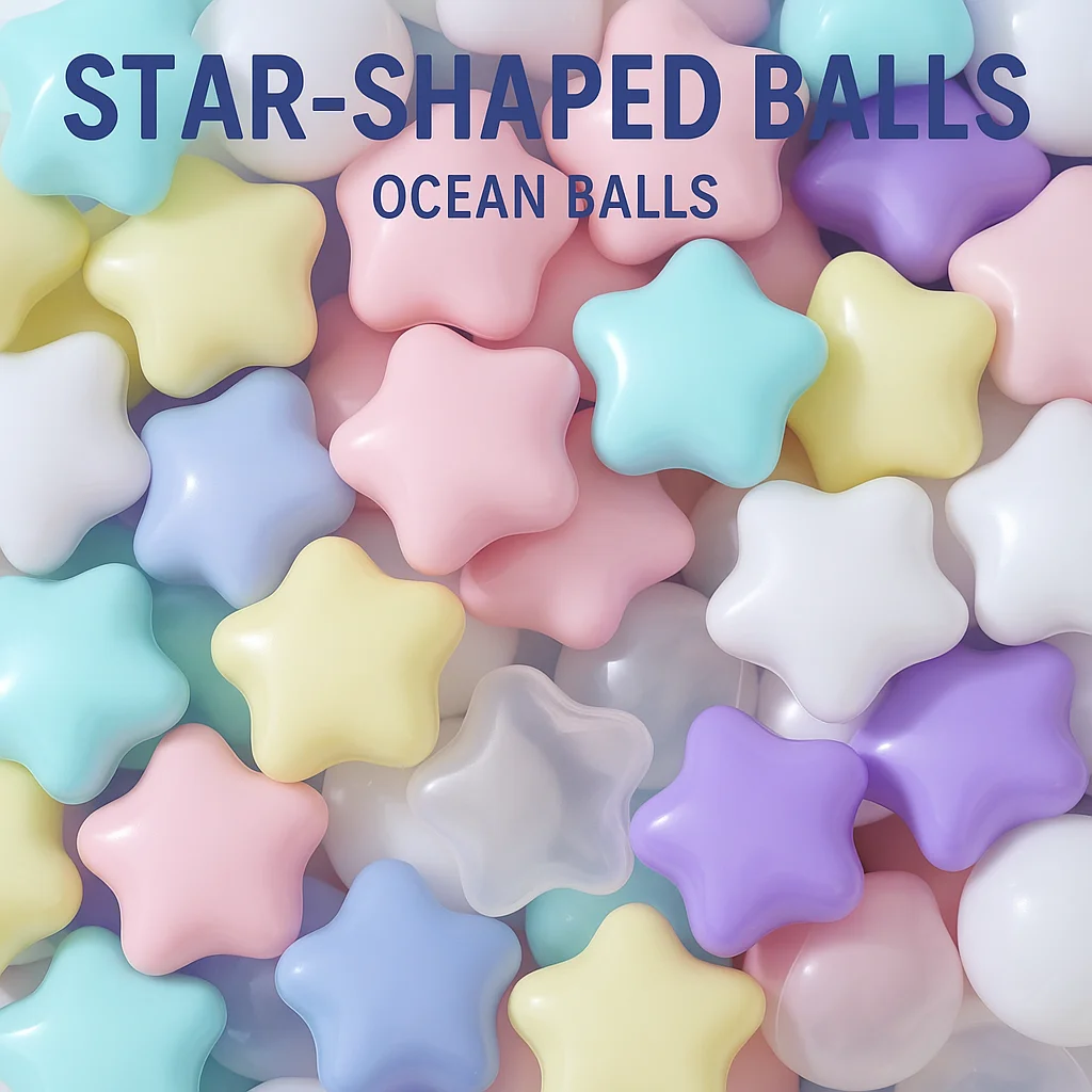 50/100Pcs 5.5CM Ocean Balls & 6CM Star Balls, Outdoor Water Pool Air Balls, Stress Relief Funny Toys for Kids Games