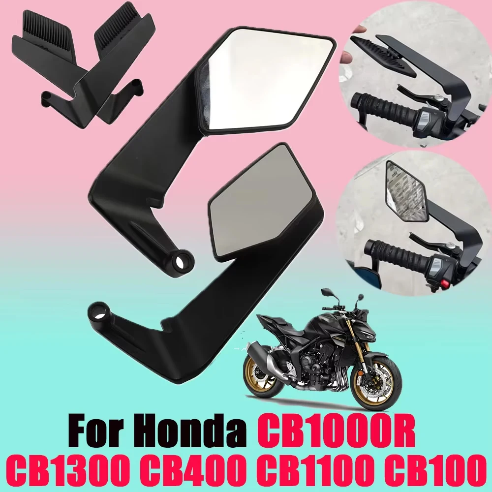 

Rearview Mirrors Stealth Winglets Mirror Rotate Side View Mirror Accessories For Honda CB1300 CB400 CB1100 CB1000R CB1000 Hornet