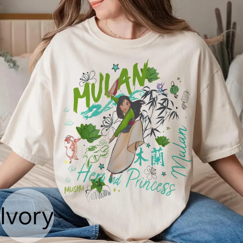 

Retro Watercolor Coquette Mulan Princess T-shirt, Cri-Kee and Mushu Dragon Tee, Disney Princess Mulan Warrior Tee, Disney Family