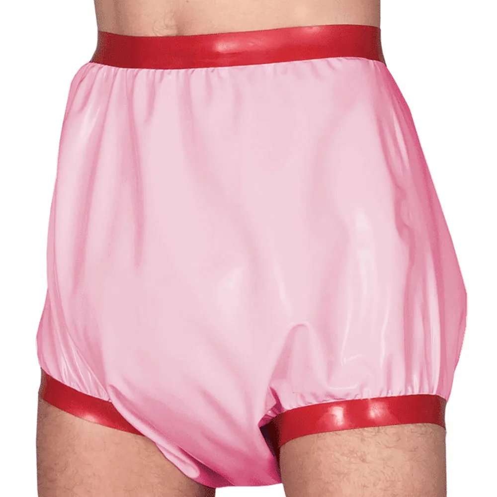 سراويل حفاضات عالية الخصر للكبار والطفل ، مظهر شتوي غريب للحفلات ، ملخصات جلد PVC ، مرقعة ، شورت واسع الفخذ ، ملابس داخلية سيسي