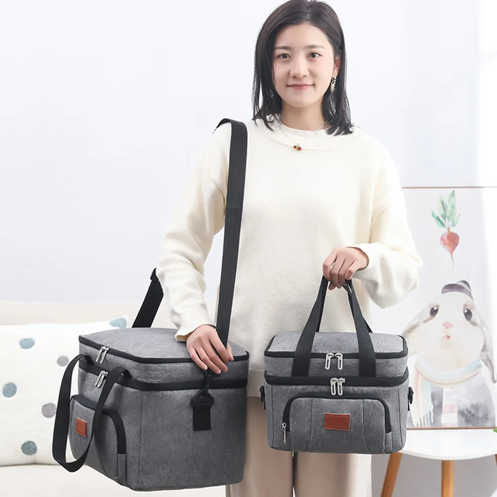 Insulated Meal Tote Bag Premium Thermal Lunch Carrier Bento Handled Keep Warm Fresh Preservation Food Delivery Portable Take-Out