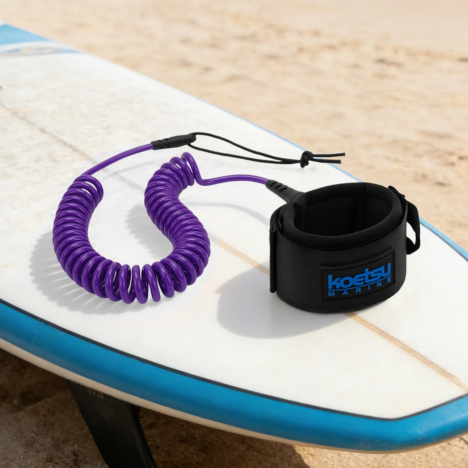 Surfboard Leash - 5.5mm Surfboard Leash Adjustable Coiled SUP