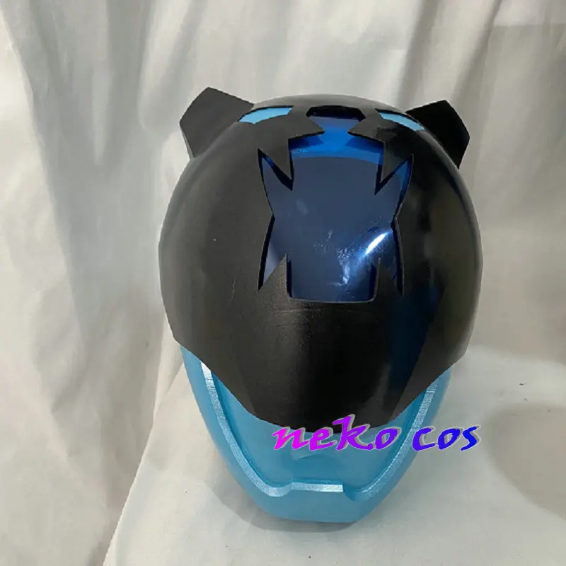 

nekocos UCHU SENTAI KYURANGER Koguma Sky Blue Helmet Mask Resin Magnetic Cosplay costume Custom size