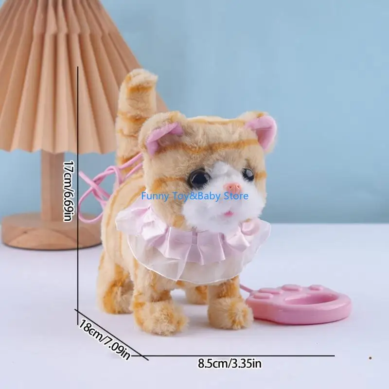 Interaktives sprechendes elektronisches Haustierspielzeug, Fernbedienung, Sprachaufnahme, gehende Katzen, Plüschroboter, Tier