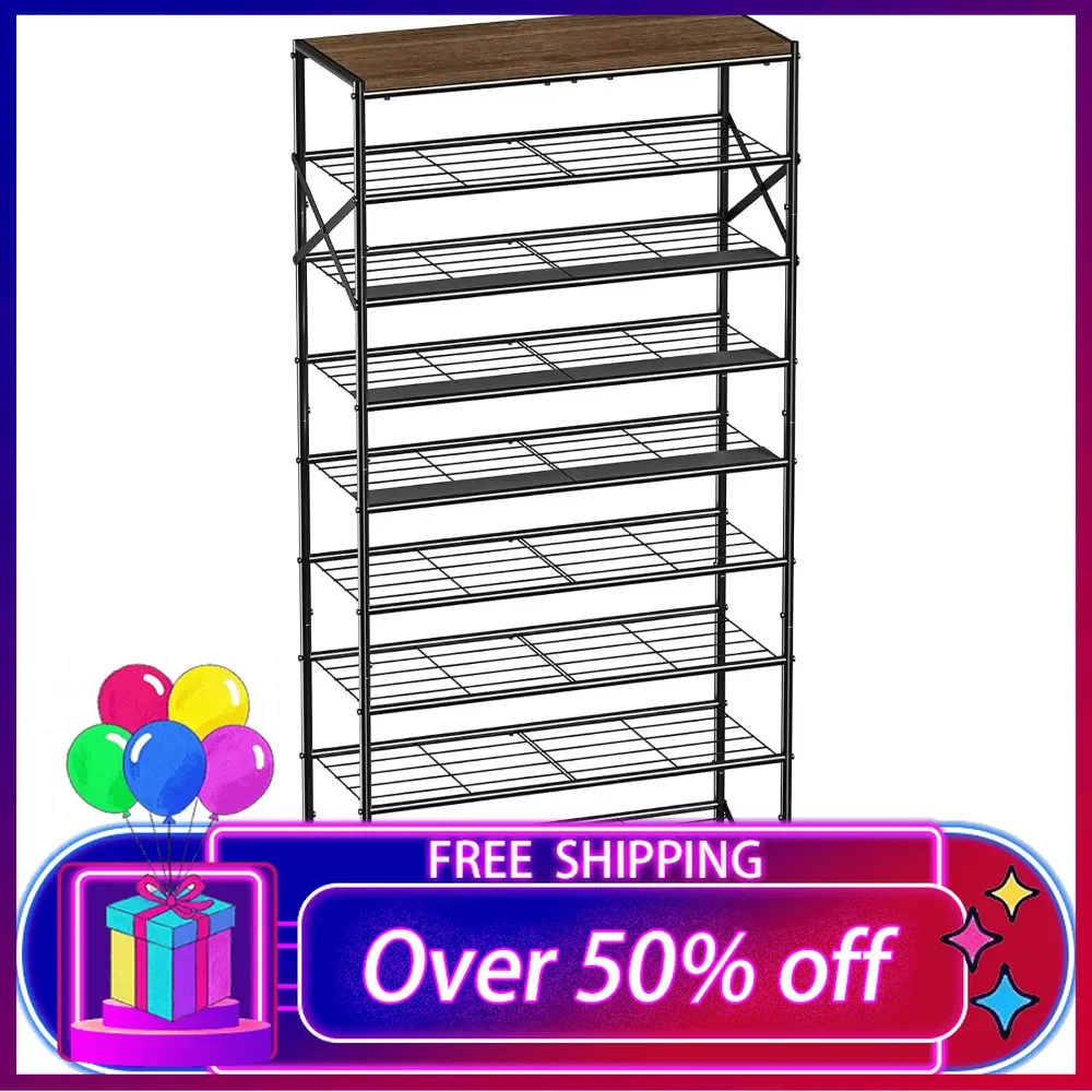 

10-Tier Tall Shoe Rack Organizer Shoe Storage for Entryway 30-40 Pairs Metal Shoes Rack for Closet Heavy-Duty Shoe Rack