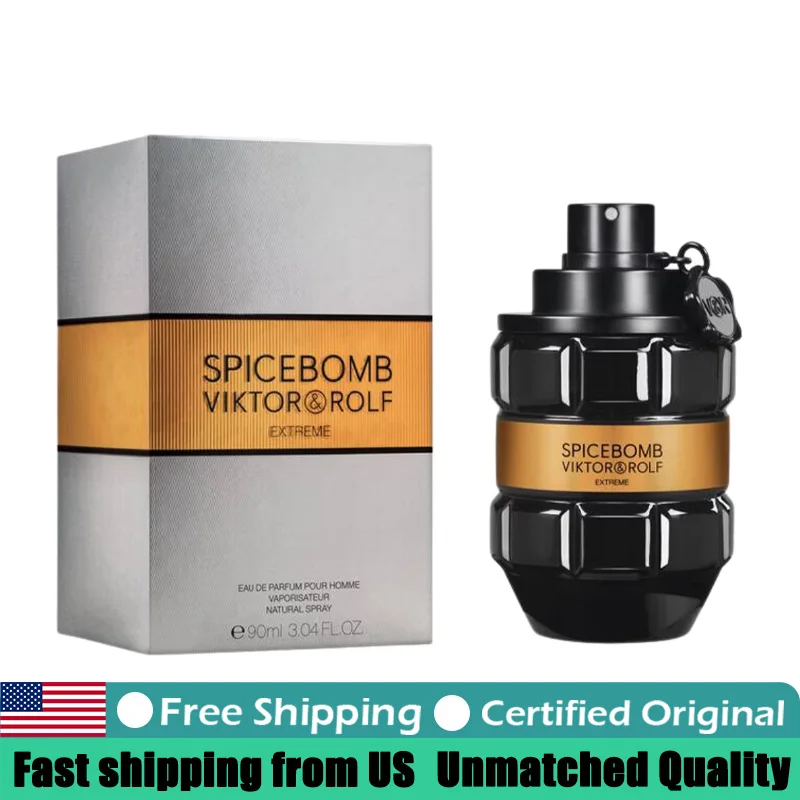 Viktor&Rolf Spicebomb Extreme Eau de Parfum 3 Oz, Colonia Amaderada y Especiada de Larga Duración para Hombre con Notas de Ámbar y Vainilla, Perfume de 90 ML