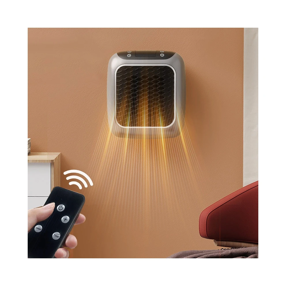 

800W Smart Portable Wall Electric Heater Winter Warm Heating With Timer Remote control