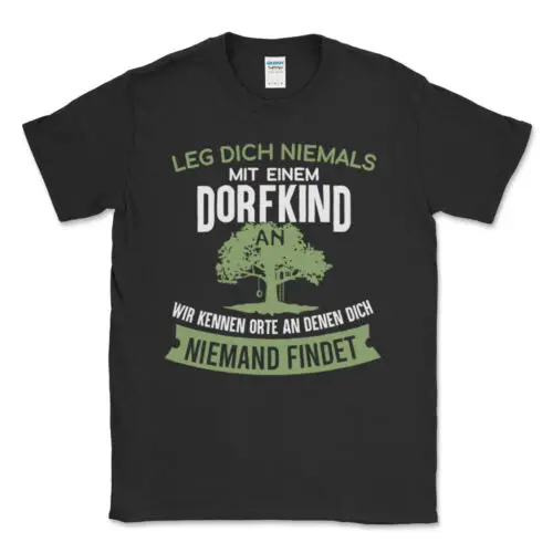 Neu Leg Dich Niemals Mit Einem Dorfkind An Männer Geschenk Premium T-Shirt