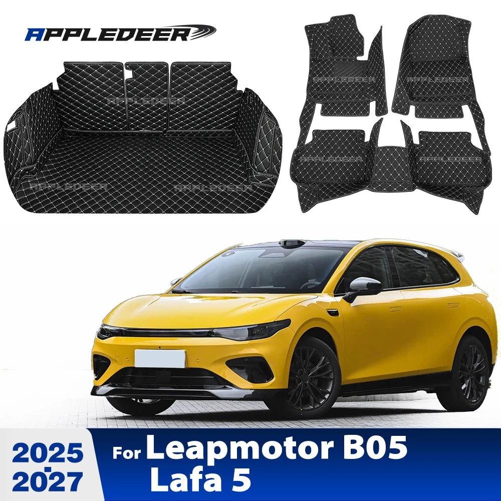 

Car Floor Mats For Leapmotor B05 Lafa 5 2025-2027 2026 Car Trunk Mats Cargo Liner Foot Mats Interior Accessories