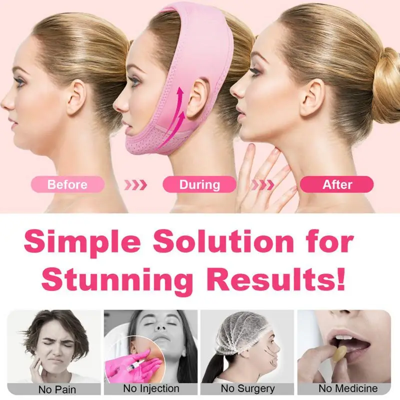 Bandaż wyszczuplający do twarzy V Line Face Shaper Women Chin Cheek Lift Up Belt V Face Bandage Face Shaper Chin Cheek Lift Up Belt