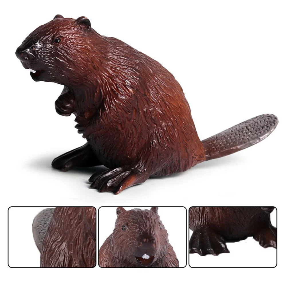 Simulation Figure Realistic Fun Toys Plastic Animal Model Party Favors for Kids (Brown) plastic toy realistic toy