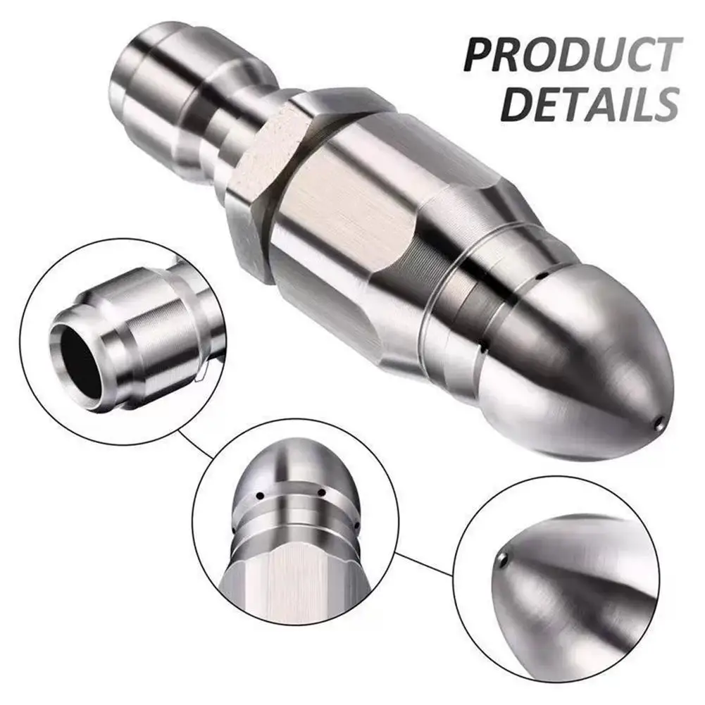 Water Jet High Pressure Sprayer Nozzle Clean Sewer 1/4