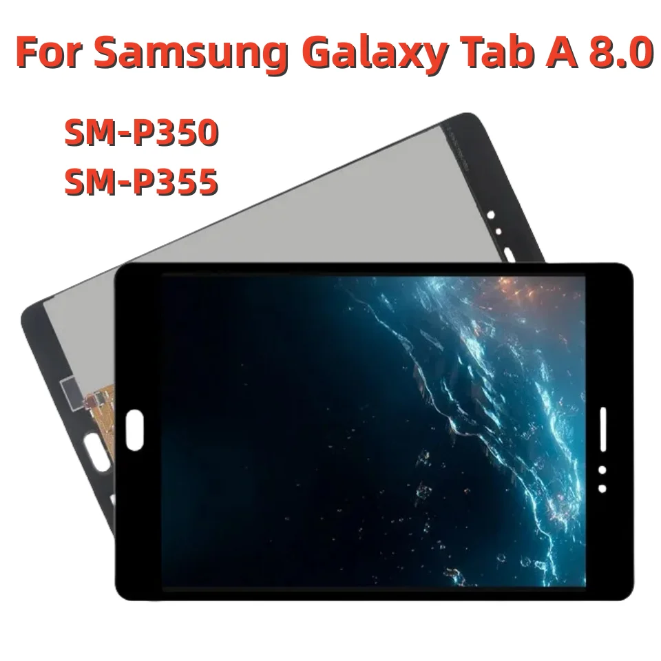 For Samsung Galaxy Tab A 8.0 SM-P350 P350 SM-P355 P355 LCD Display Touch Screen Digitizer Assembly Replacement