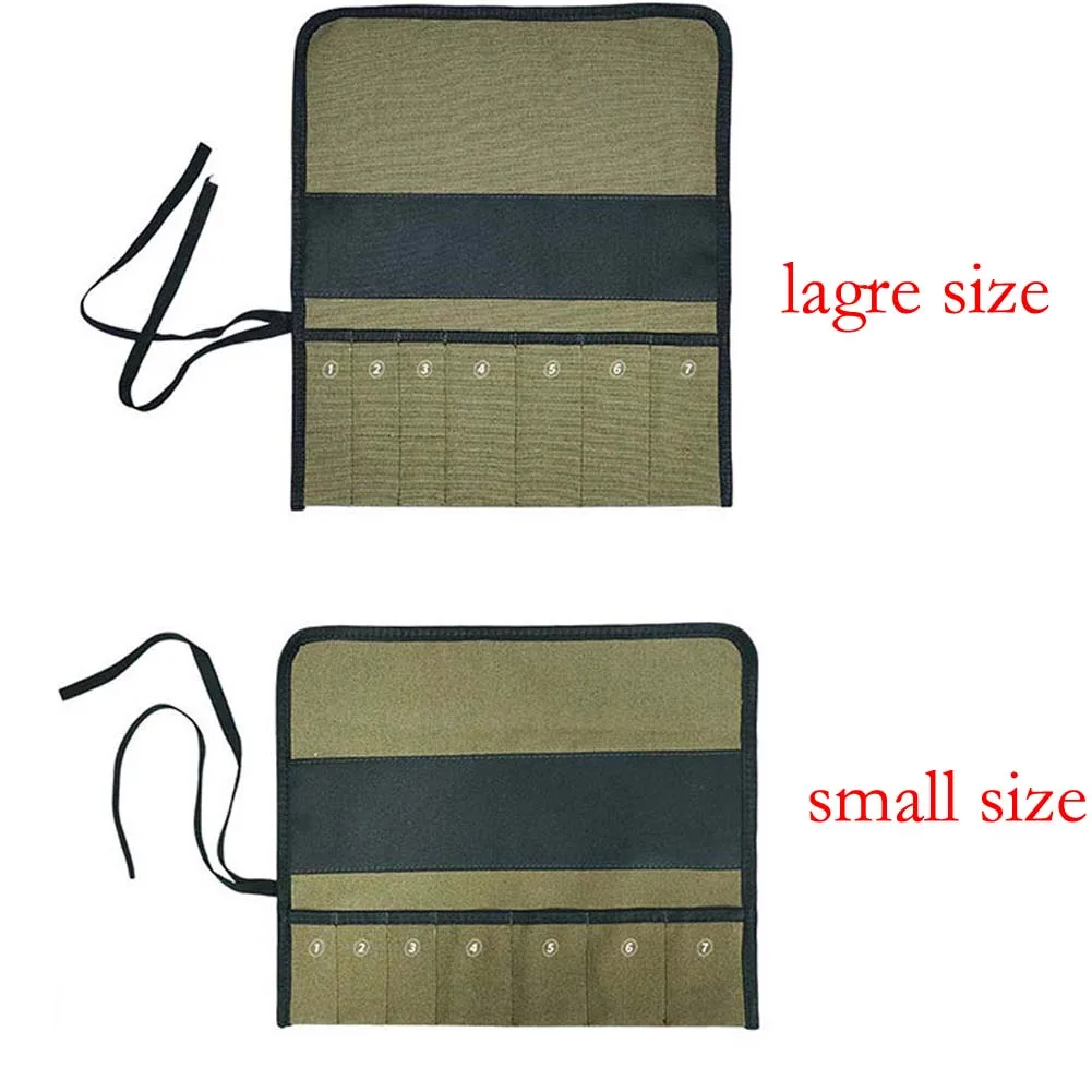 1PC Multiple Pockets Multi-Purpose Roll Up Tool Bag Wrench Pouch Hanging Tool Storage Portable Case Organizer