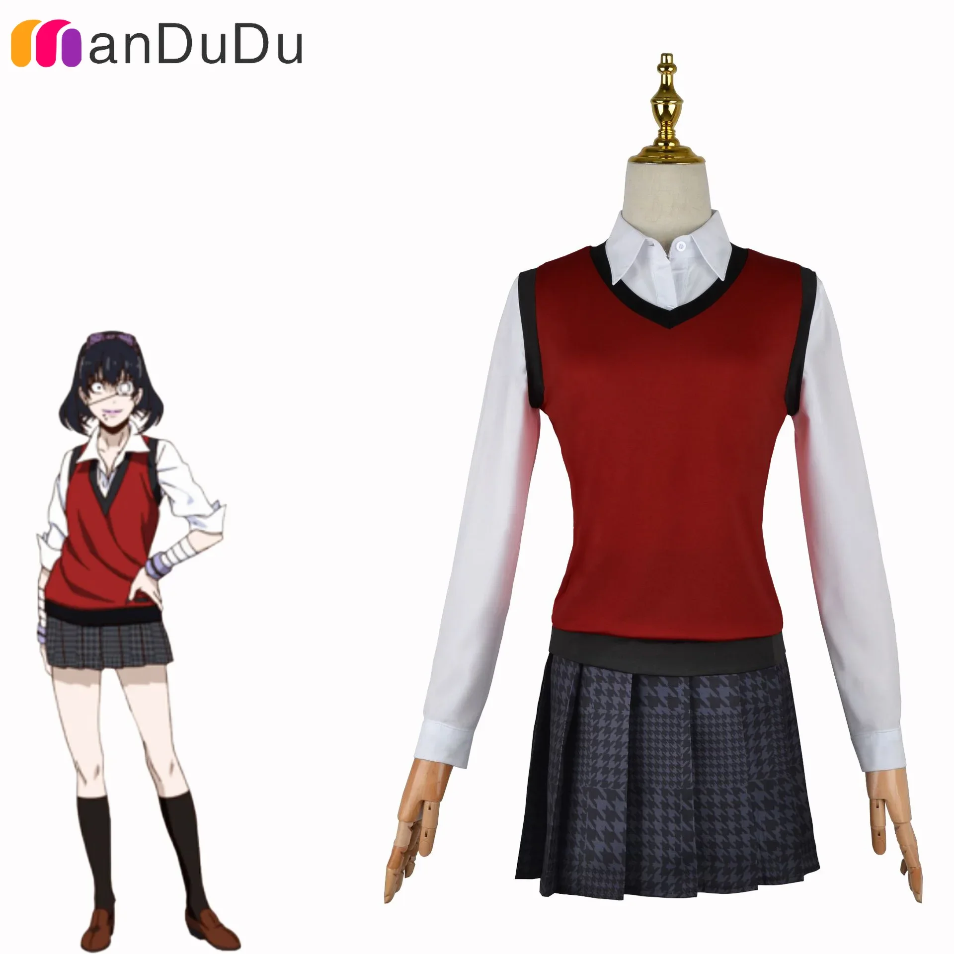 Kakegurui - Compulsive Gambler Midari Ikshima Midari Ikshima Cosplay Costume Role Play Comic Con Dress Hallowmas Animation Prop